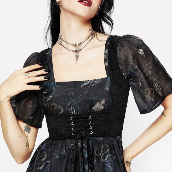 Like New Disturbia Florence Lace Up Harness Corset Top - Women's 4 - Picture 3 of 5